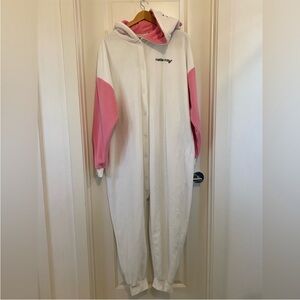 Hello Kitty and Friends x Forever 21 collab white & Pink hooded One piece sz 2x